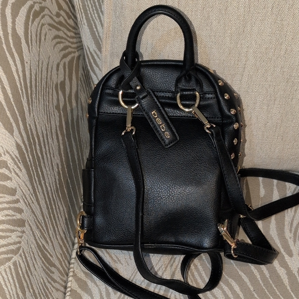 BeBe Black Studded Backpack New - Picture 3 of 10